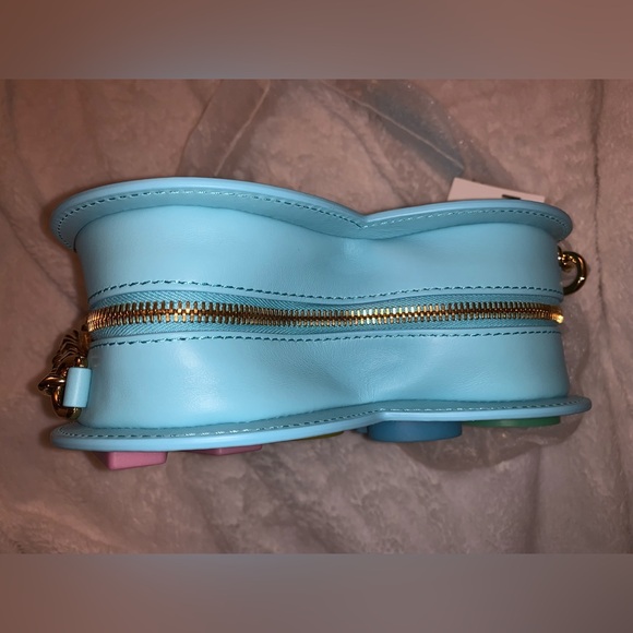 Moschino 'Moschino' Leather Heart Bag (Fantasy Print Light Blue) - Picture 10 of 12